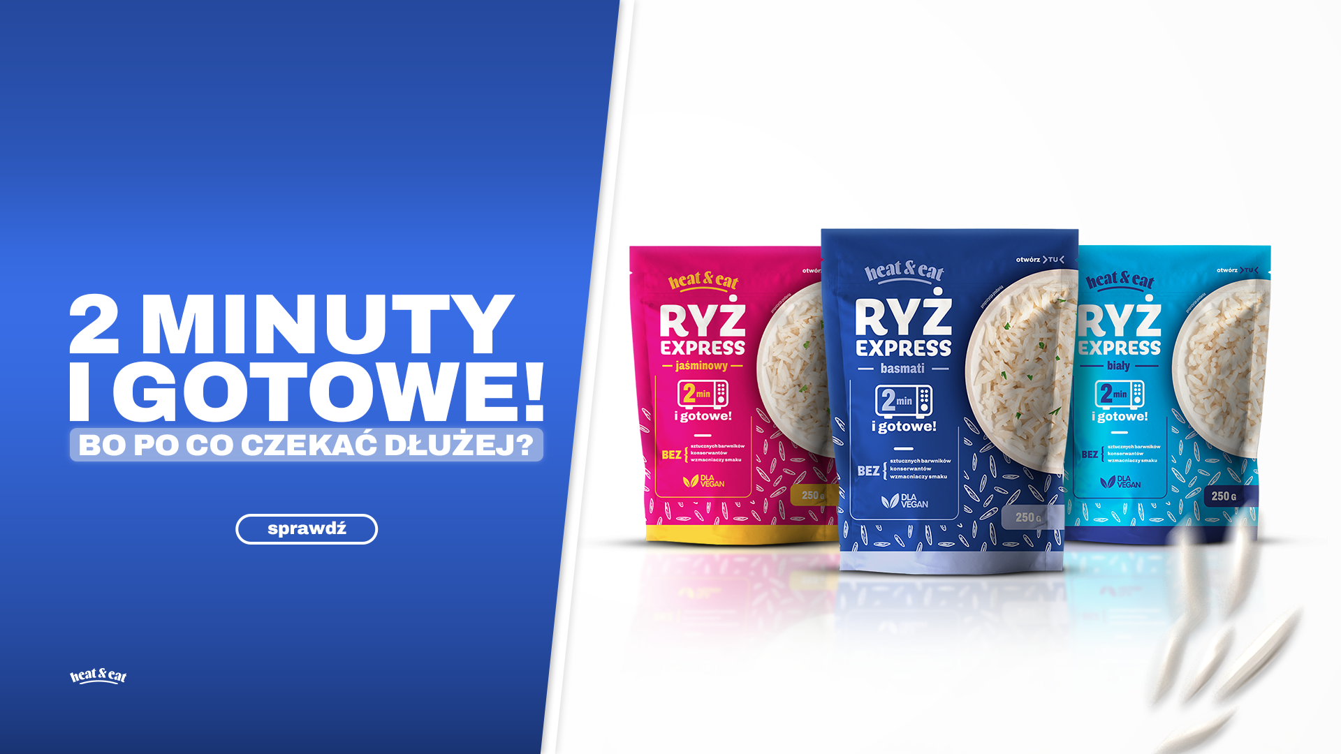 heat&eat - baner Ryż w mikrofali gotowy w 2 minuty, Jak przygotować Ryż Express